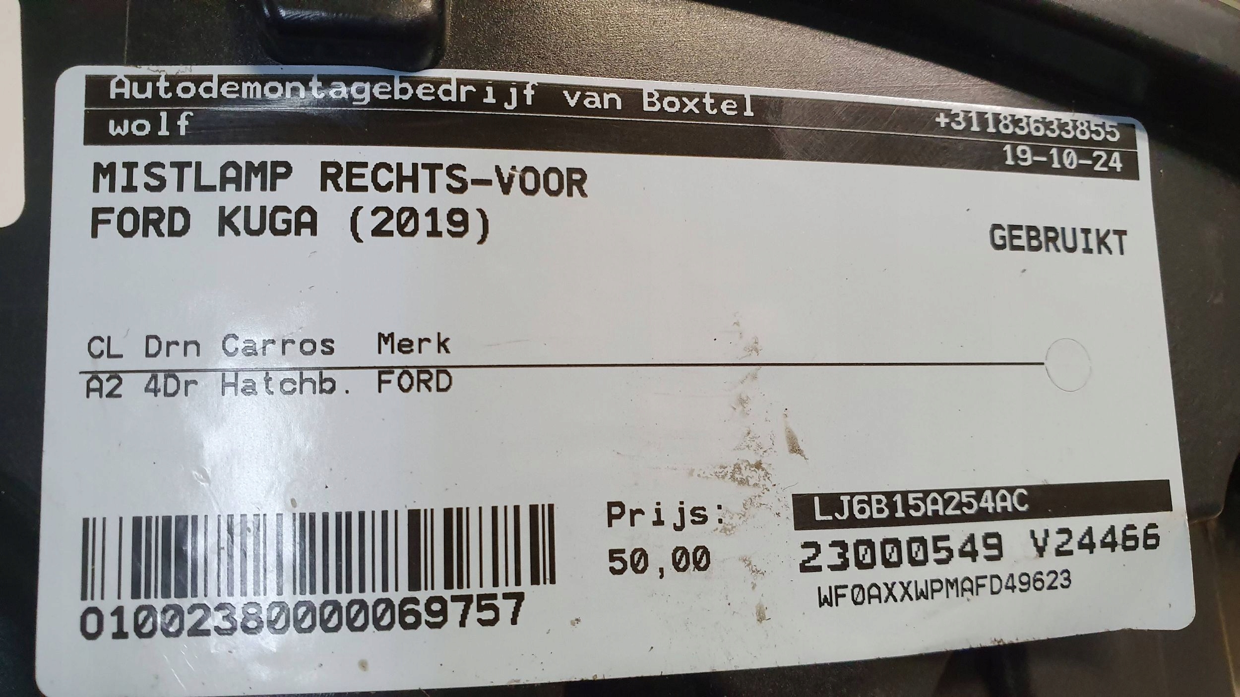 Nebelscheinwerfer rechts LJ6B-15A254-AC FORD KUGA MK3 19