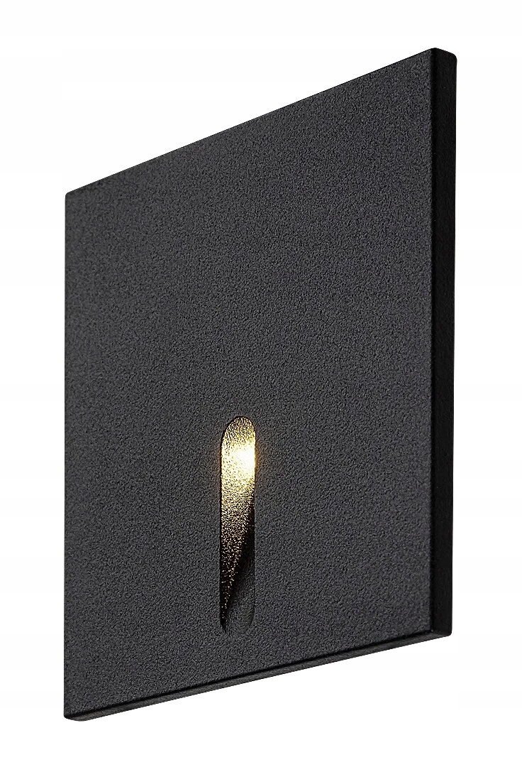 Minimalistické schodiskové svietidlo čierne štvorcové teplé Led 3W Rabalux