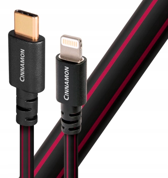 AudioQuest Cinnamon kabel Usb C do Lightning 0.75m wysokiej klasy srebro