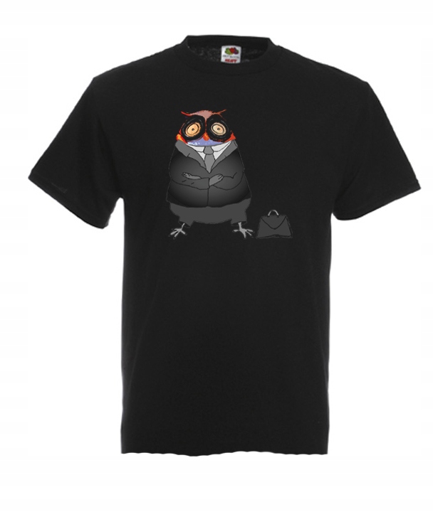 

L Koszulka Męska Sowa Sowy Kolorowa Sówka Owl