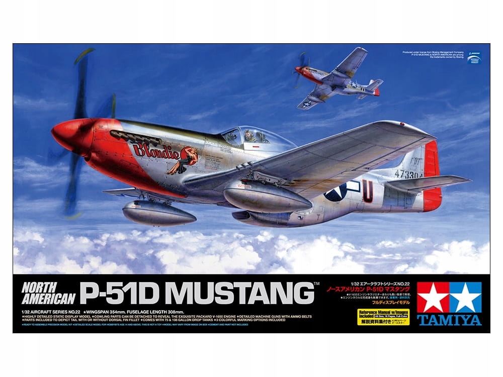 P-51D Mustang (Severní Amerika) 1:32 Tamiya 60322