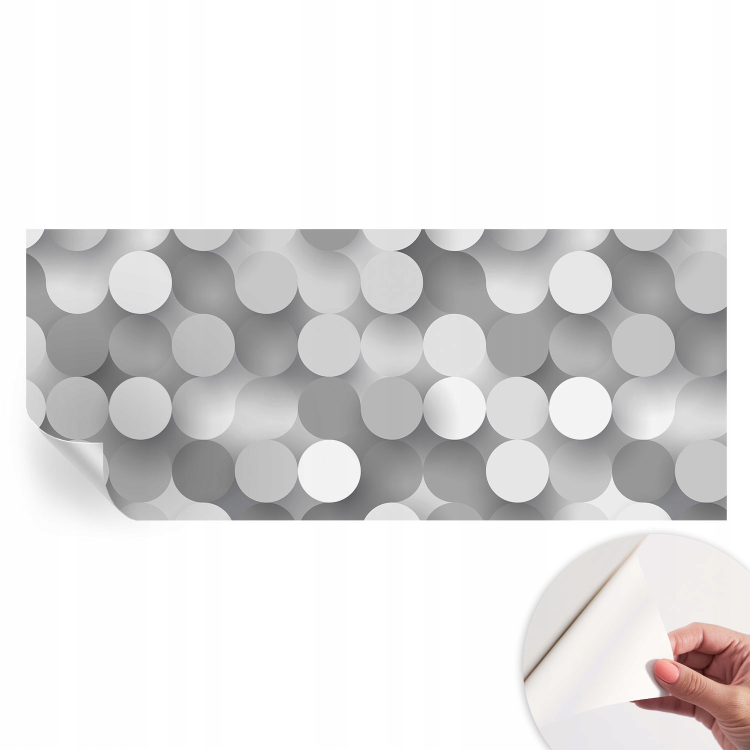Dekorativní Samolepicí fototapeta do ložnice Šedé kruhy 250 x 104 cm