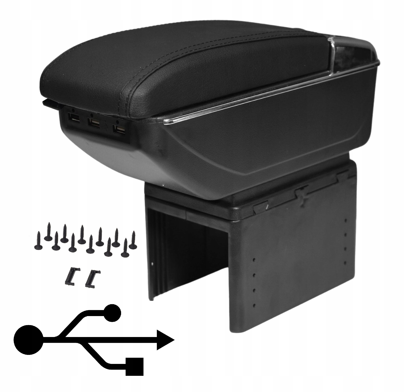 UNIVERZÁLNÍ AUTO LOKETNÍ OPĚRKA S ÚLOŽNÝM PROSTOREM A 7 USB PORTY