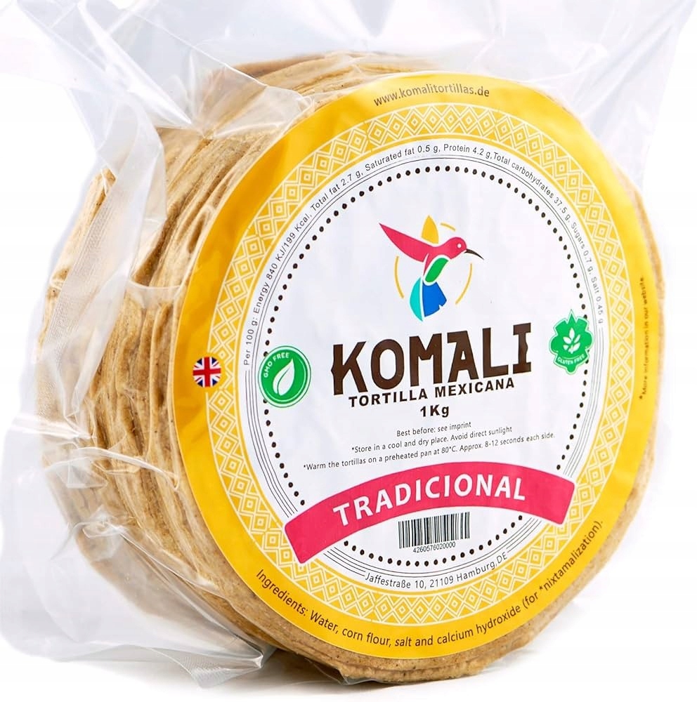 Levně Kukuřičná tortilla Original 1 kg 15 cm Komali