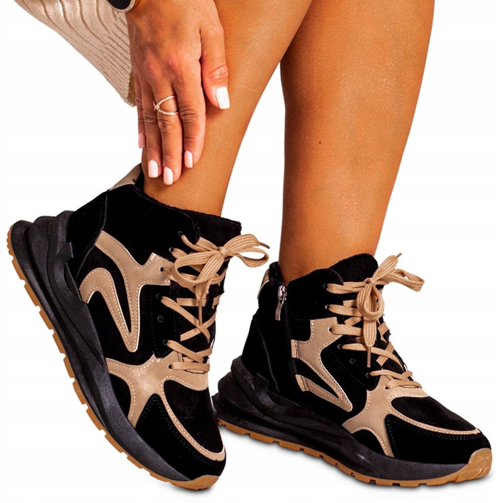 

Buty Damskie Zimowe Ocieplane Sportowe Czarne 38