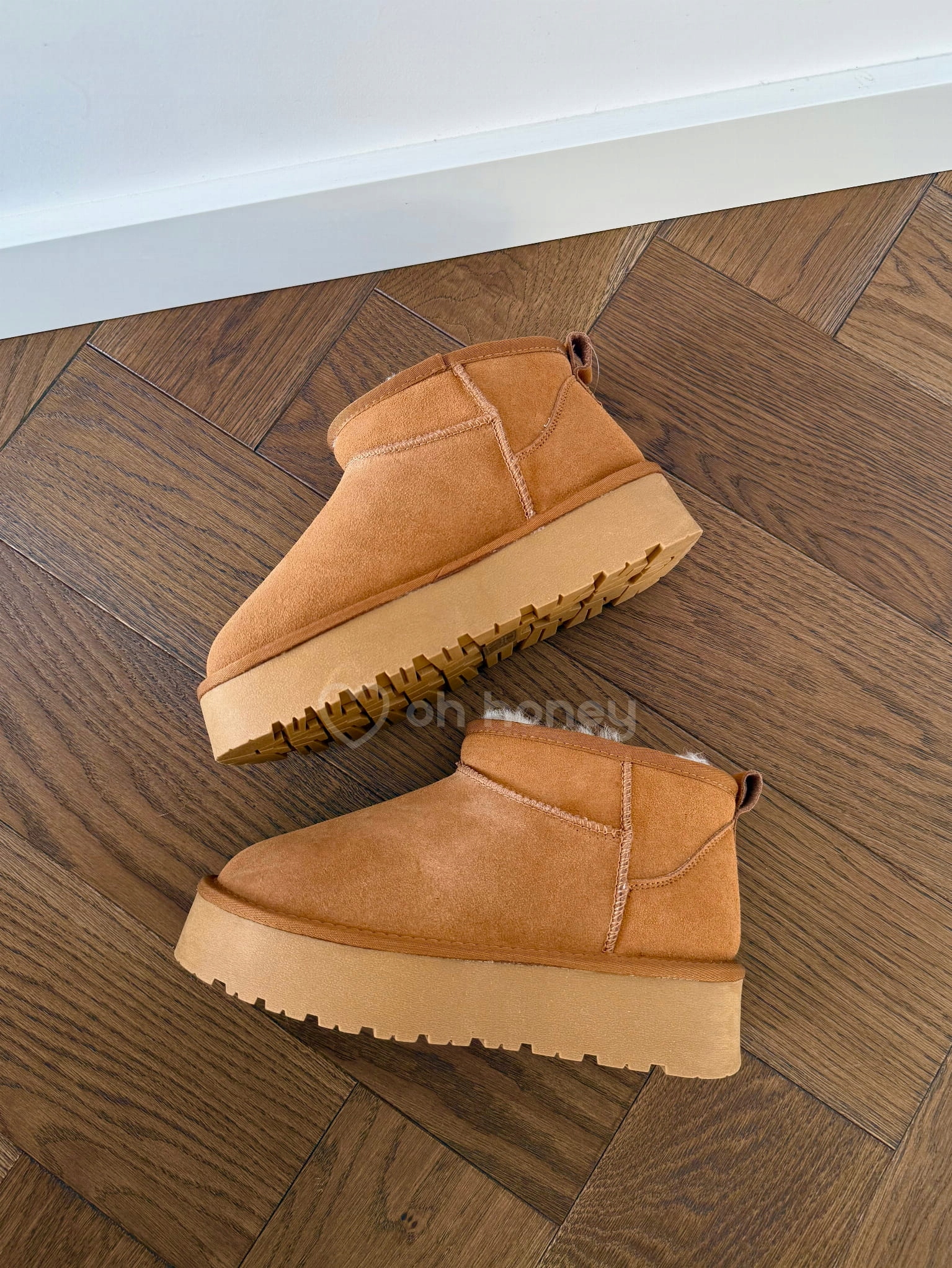 Sněhule Přírodní kůže Karamelové Snow 37