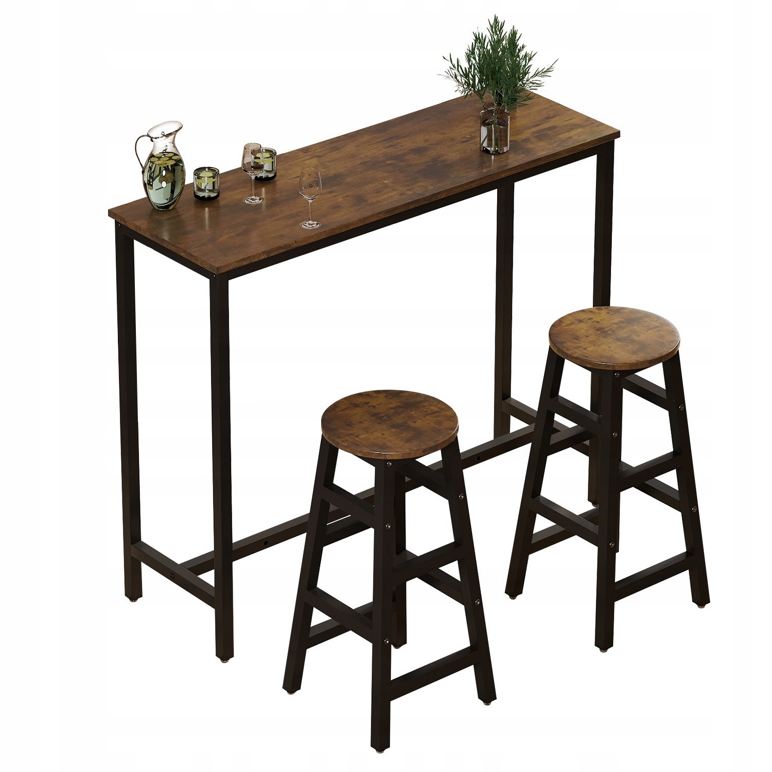 Kuchynský jedálenský stôl Úzky a 2 stoličky Hoker Sada