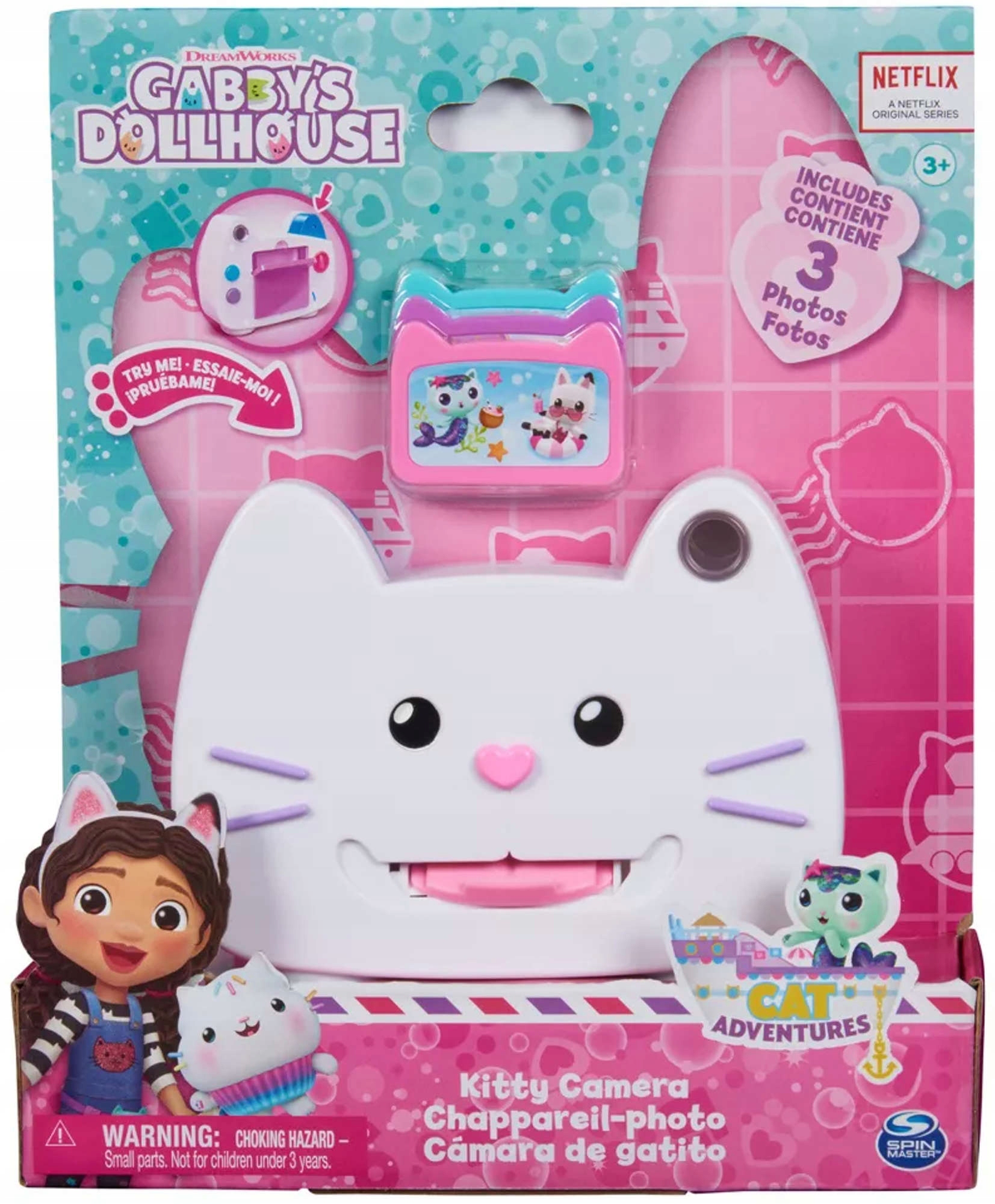 KOCI DOMEK GABI KOCIA KAMERA KOTEK + 3 KARTY ZDJĘCIA KITTY CAMERA APARAT Materiał plastik