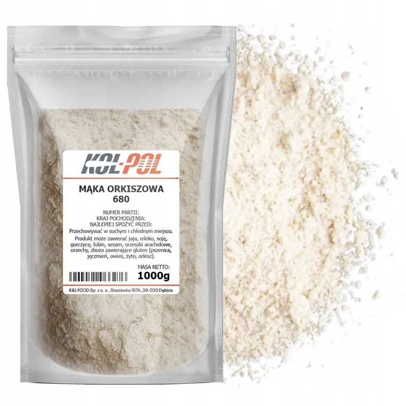 Levně 1X Špaldová Mouka Typ 680 5 kg Jasná bílá přírodní, svěží kvalita Kol-Pol