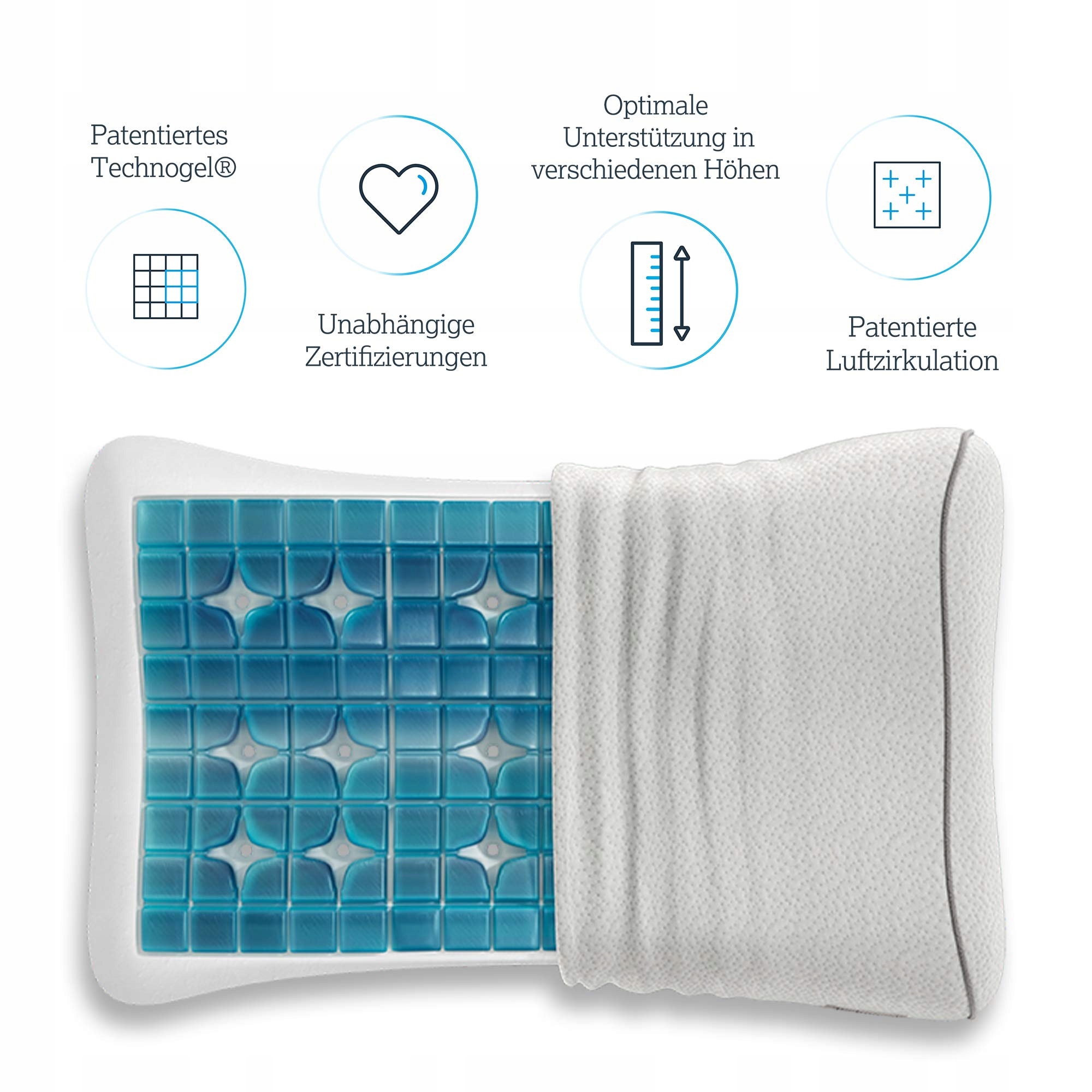 TECHNOGEL Anatomic Poduszka Ortopedyczna Wsparcie Szyi Dla Śpiących Na Boku — miniatura 8