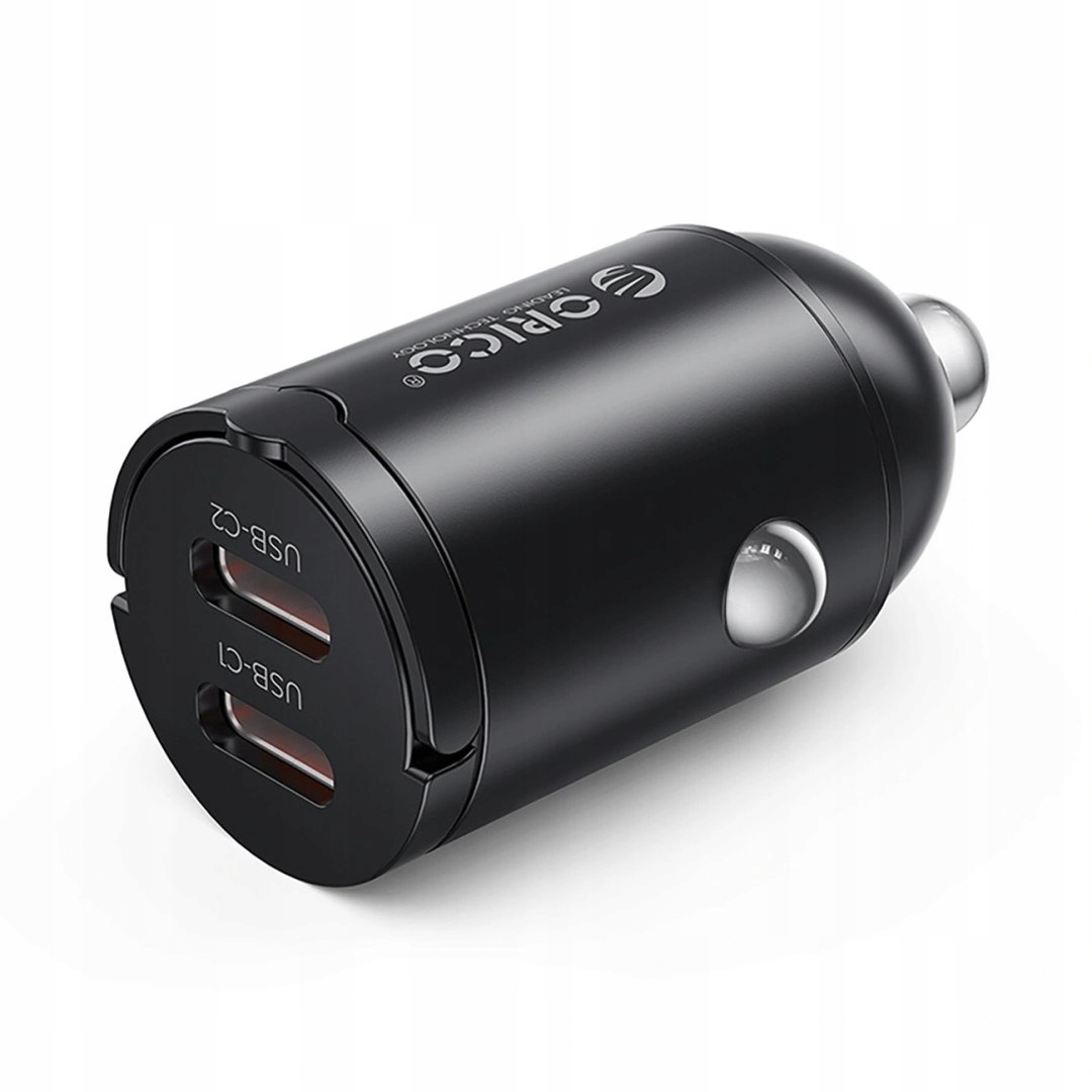Ładowarka samochodowa Orico MiniRing 30W 2x Usb-c czarna