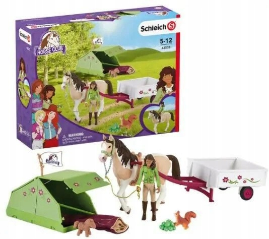 Schleich 42533 Zestaw kempingowy figurek Sarah z koniem na Kempingu