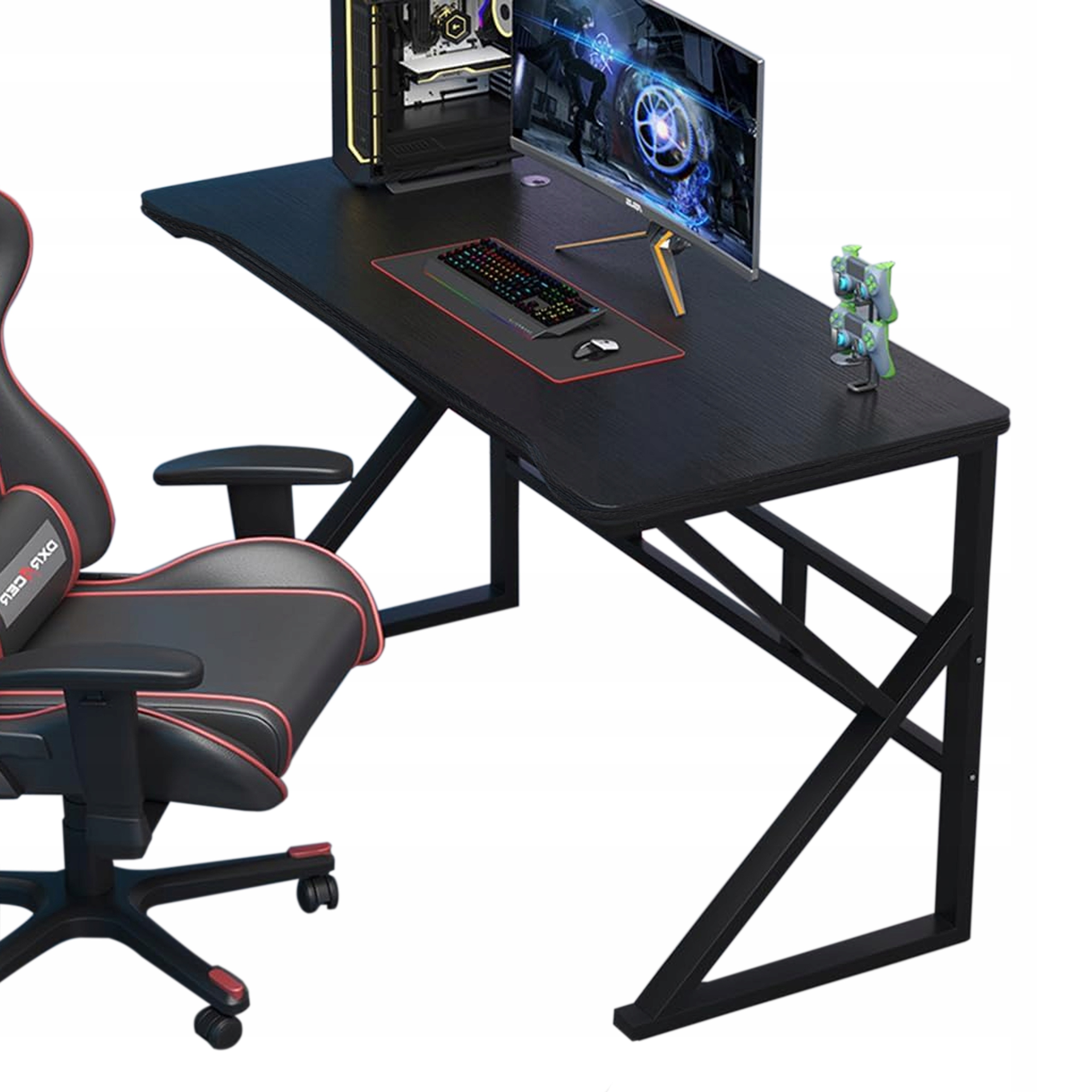 Herný Stôl Stabline čierny Písací stôl pre hráčov