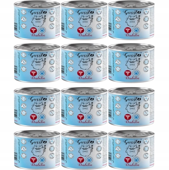 Gussto Vet Diabetic Karma dla Kota Kurczak 12x200g