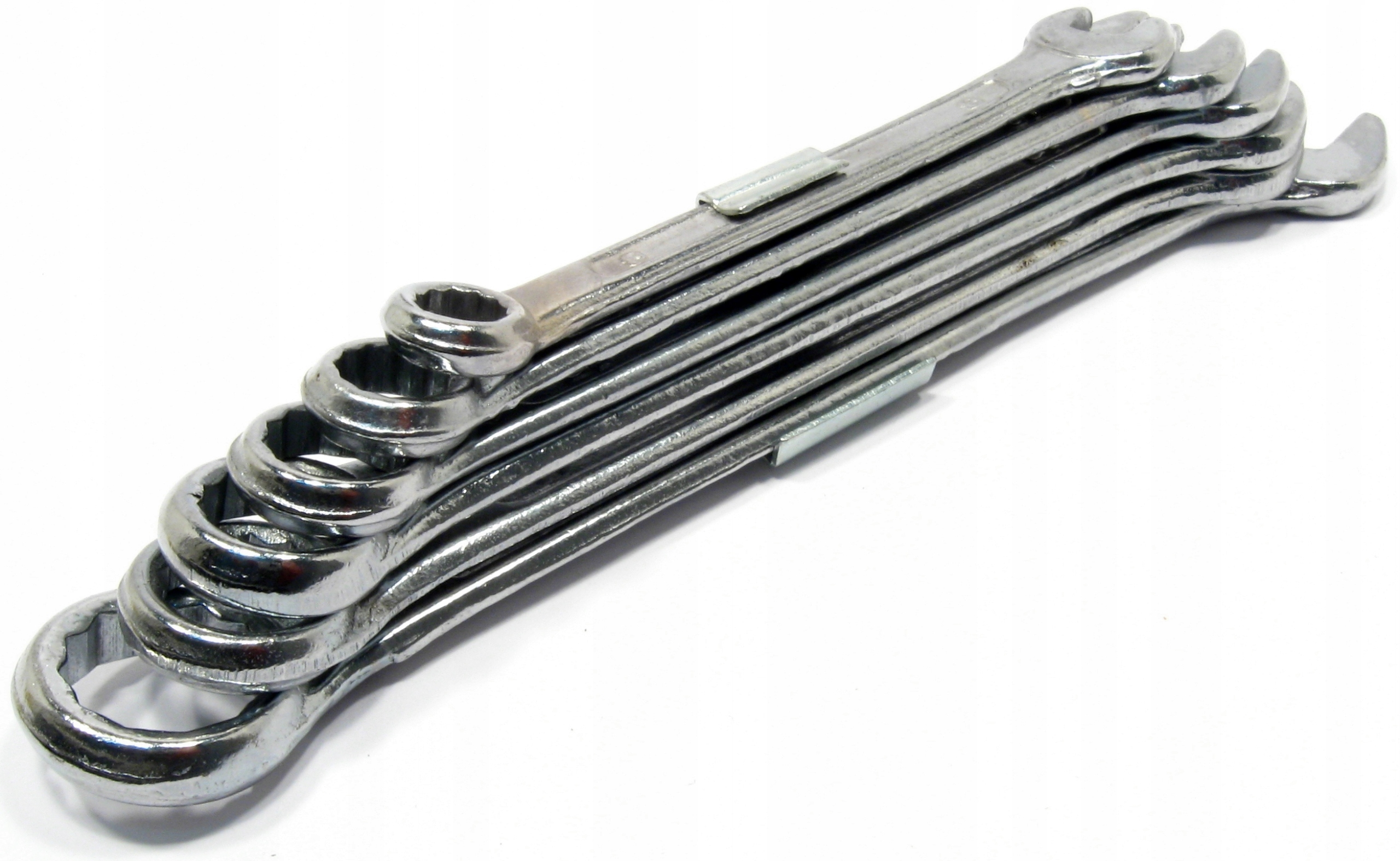 Klucze płasko-oczkowe płaskie oczkowe 8 10 12 13 14 17 zestaw 6 sztuk