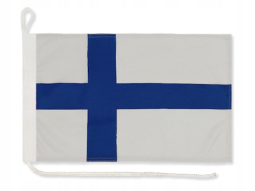 Flaga Finlandia na jacht 30x40 cm Bandera jachtowa żeglarska Finlandii