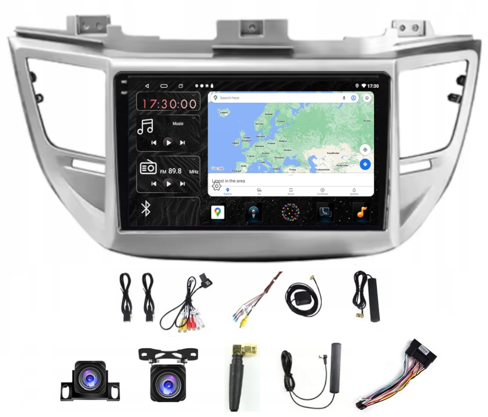 Rádio Navigácia Android Auto Hyundai Tucson 2015-2018 Carplay 4GB 64GB Sim