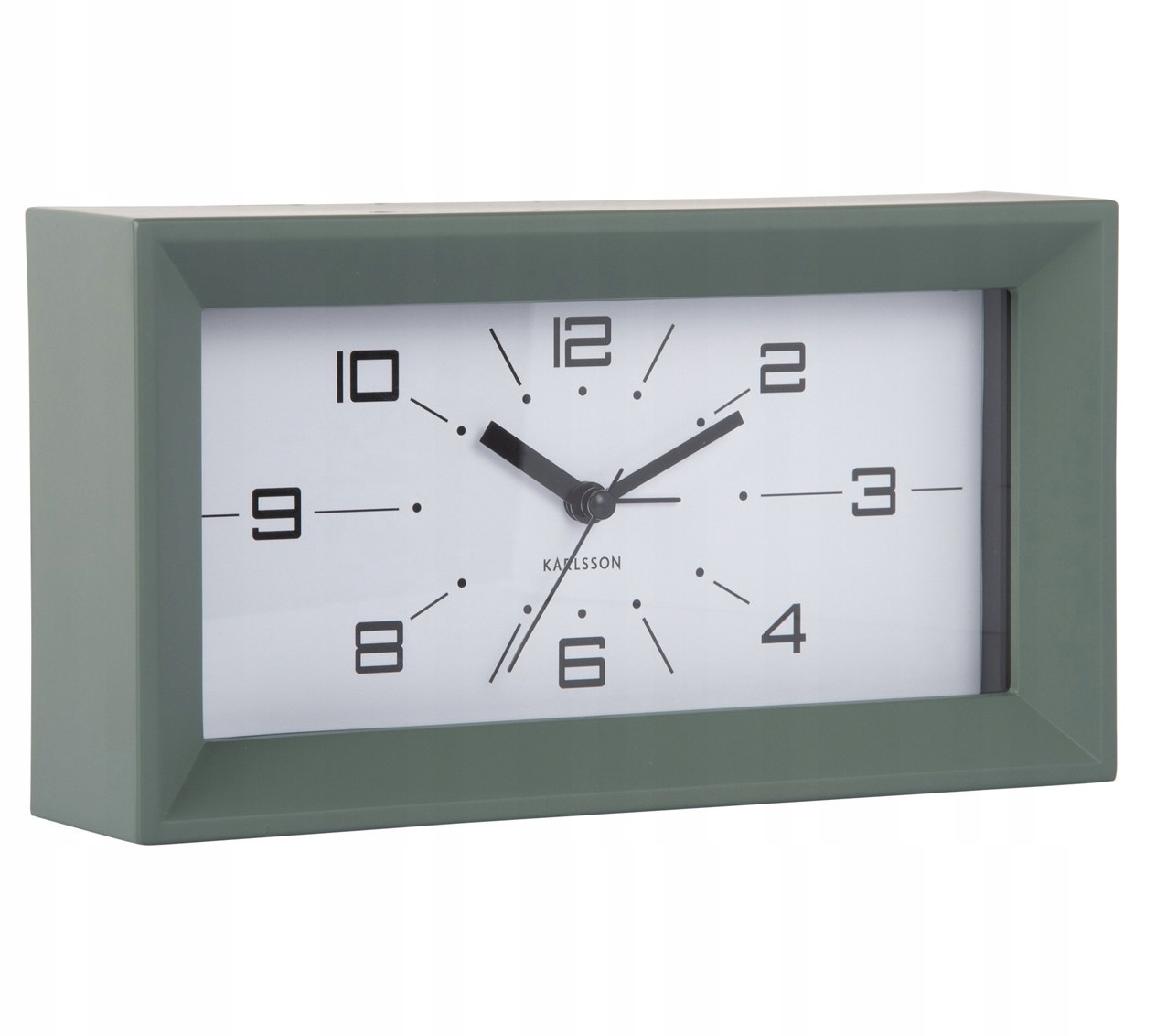 Budík, stolní hodiny zelený tichý mechanismus do ložnice obývacího pokoje Lujo