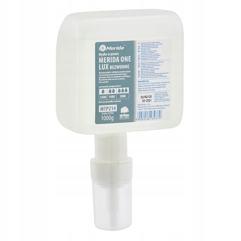 

Merida Mydło W Pianie One Lux Bezwonne 1000 ML