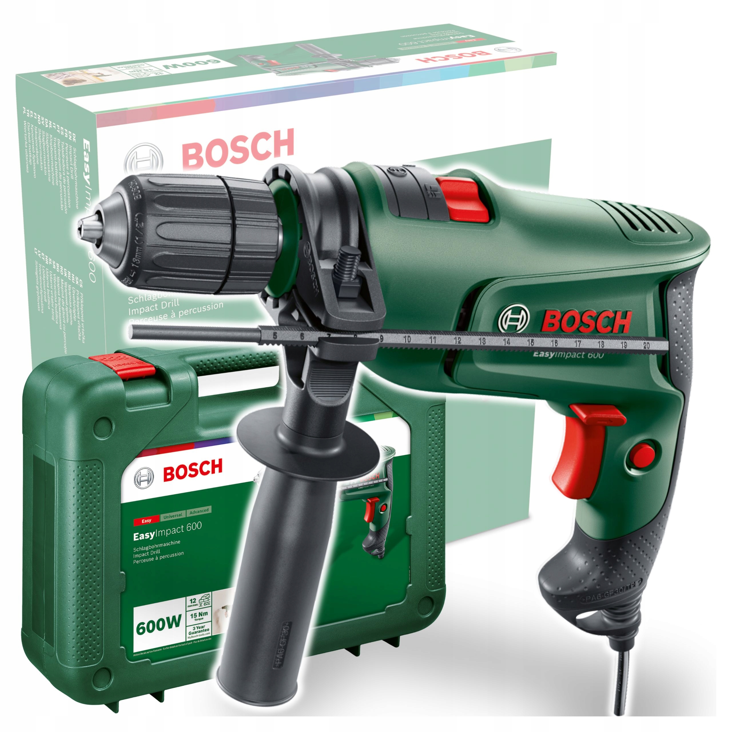 Bosch Diy EasyImpact 600 Wiertarka udarowa 600W Walizka 0603133020
