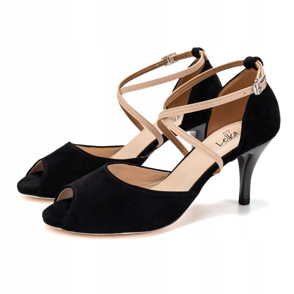 Kožené Taneční Boty Tango Black 7,5 cm