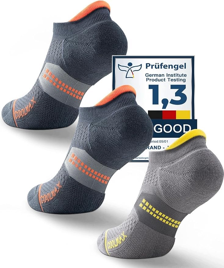 3x Skarpety sportowe do biegania z wiskozą bambusową Coolmax unisex 38-42