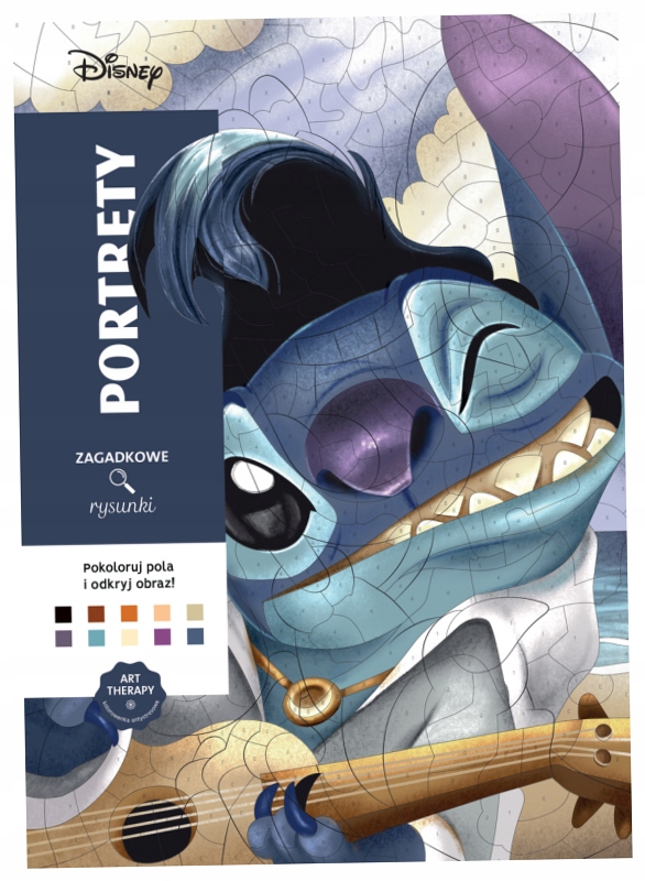 Art therapy. Kolorowanka antystresowa. Disney. Portrety. Zagadkowe rysunki