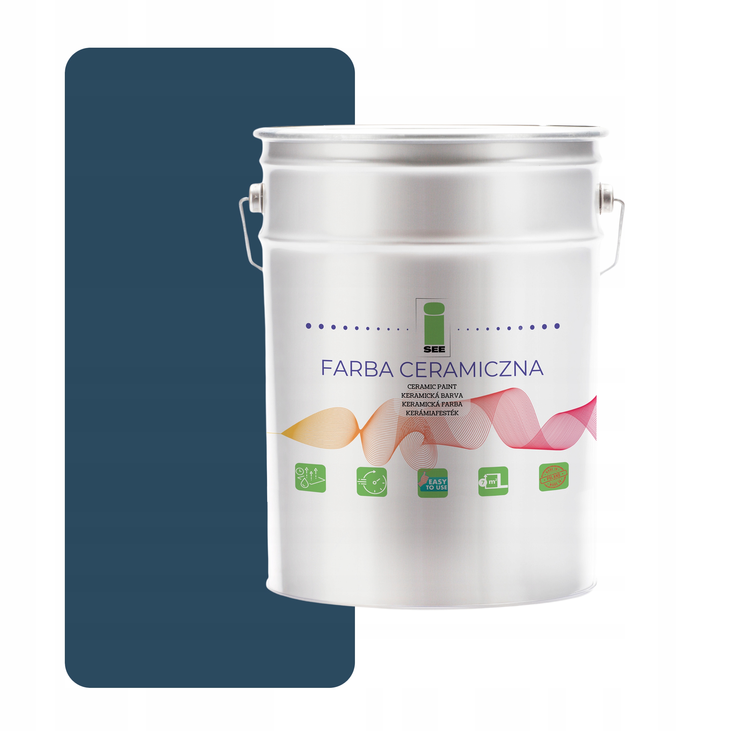Keramická Umývateľná Nástenná Farba Na Stenu Námorná Granátová 5 L, Odolná Voči Škvrnám