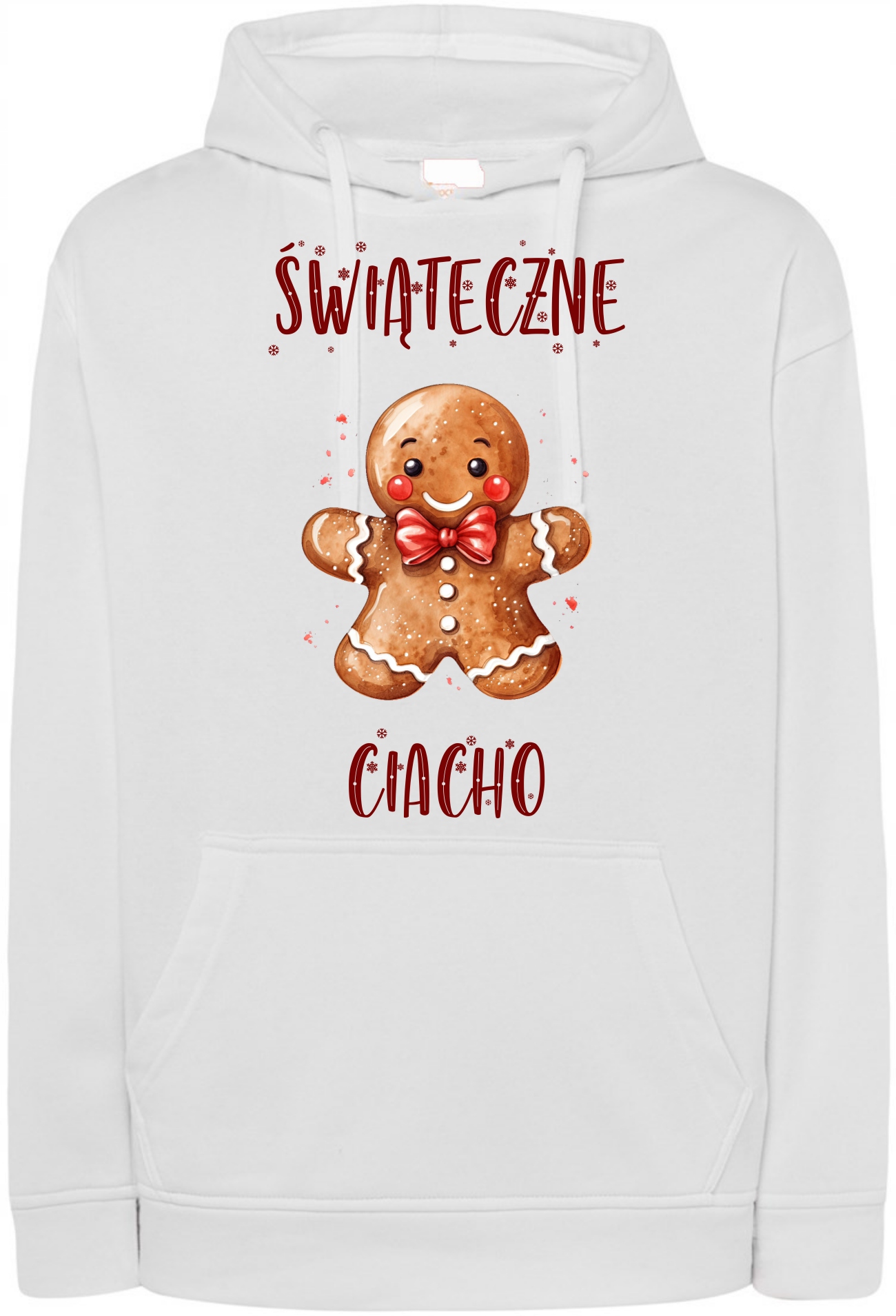 Mikina s kapucí vánoční Dárek vánoční dort XXL