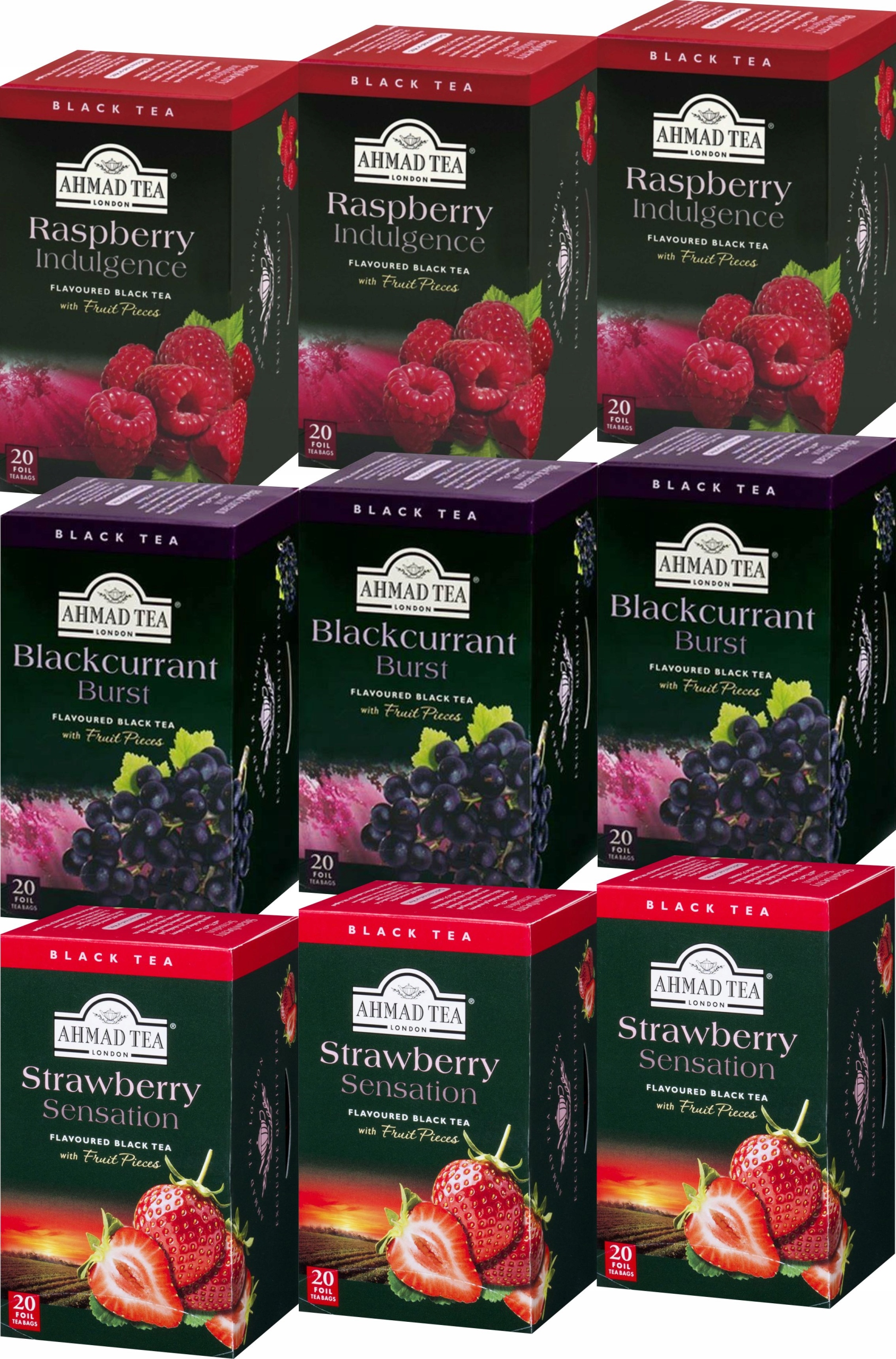 (3x3) Ahmad Zestaw Herbat Czarnych Owocowych