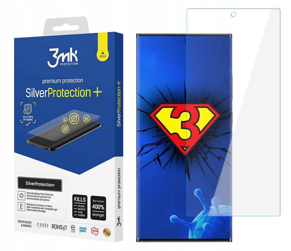 

3mk Folia ochronna do Samsung S22 Ultra Silver+