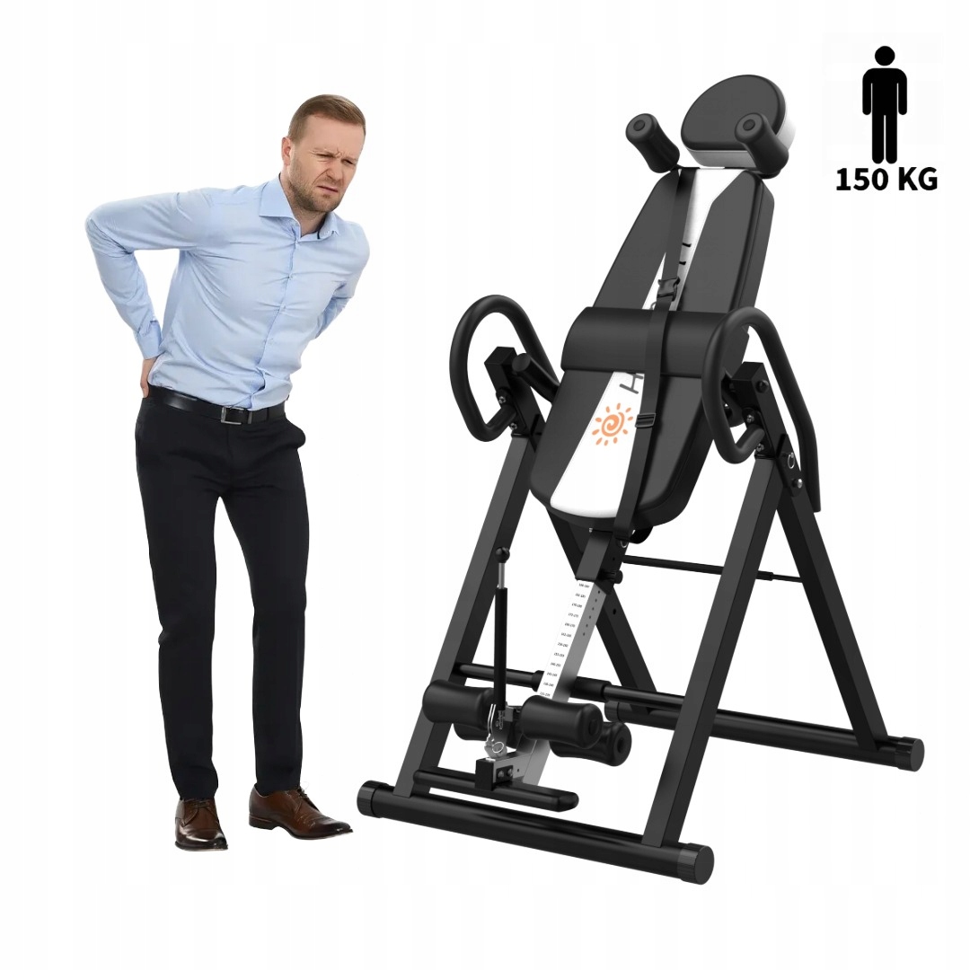 Ławka Grawitacyjna Inwersyjna Treningowa Rehabilitacyjnа Halo-Fit Czarna