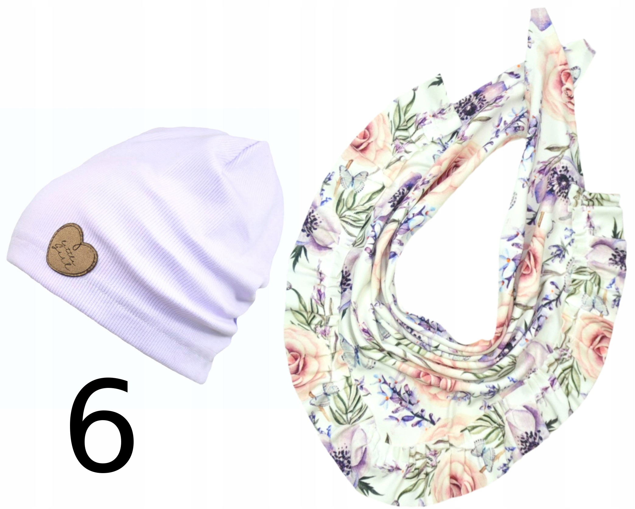 CZAPKA i CHUSTA KOMPLET WIOSENNY *kolory* r.48-50 3-6 L Płeć dziewczynki