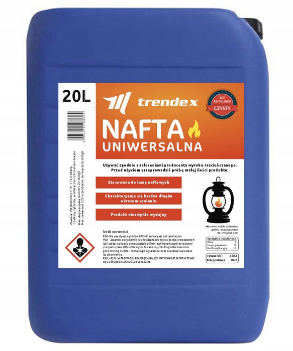 NAFTA UNIWERSALNA OŚWIETLENIOWA DO PIECYKÓW 20L