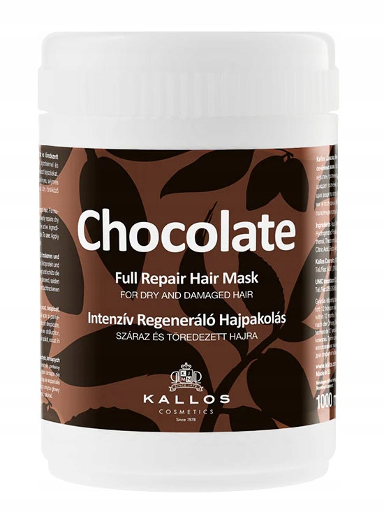 KALLOS CHOCOLATE MASKA DO SUCHYCH WŁOSÓW 1000ml