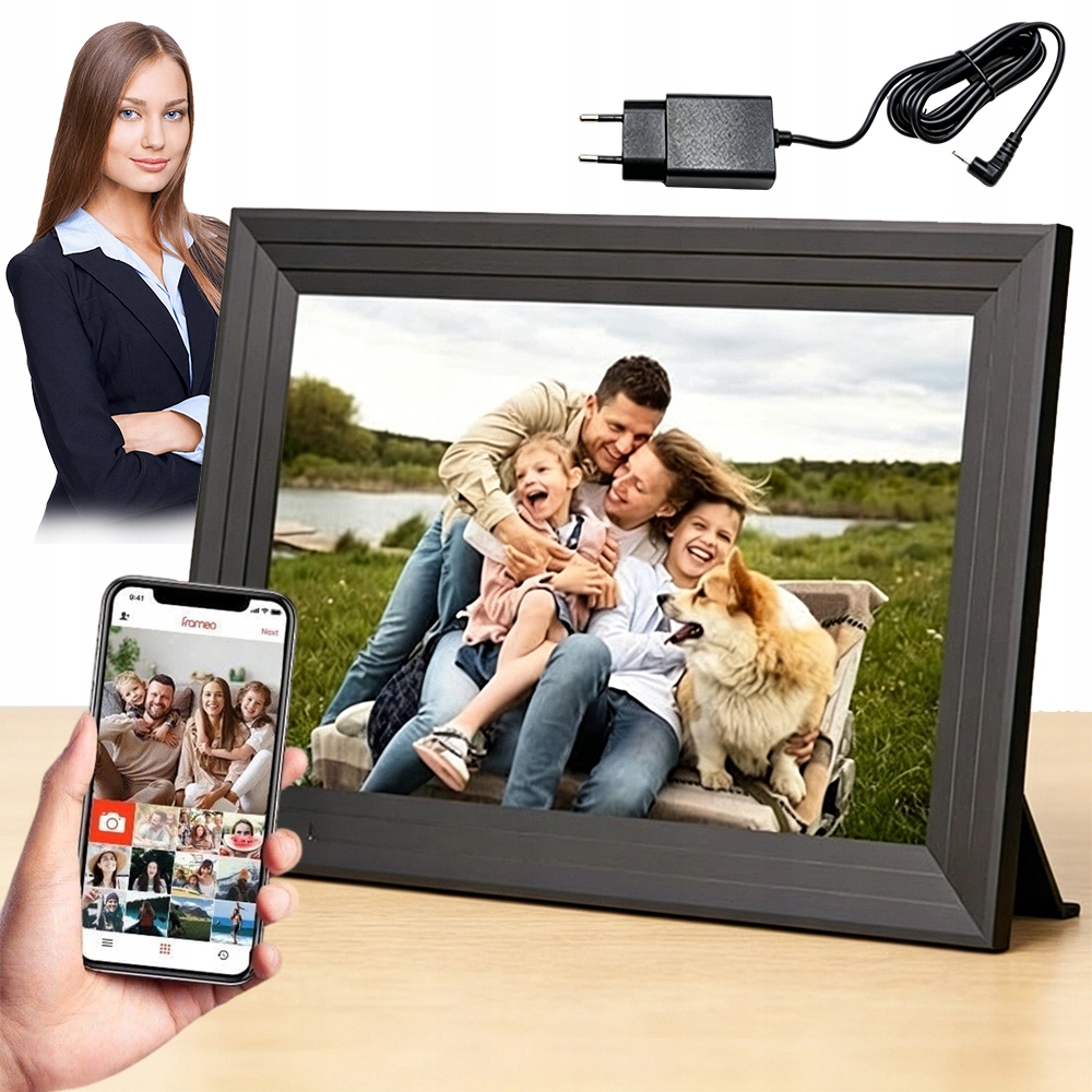 Digitální Rámeček Pro Fotografie Frameo Wi-fi 10,1" Vysoká Kvalita Panelu