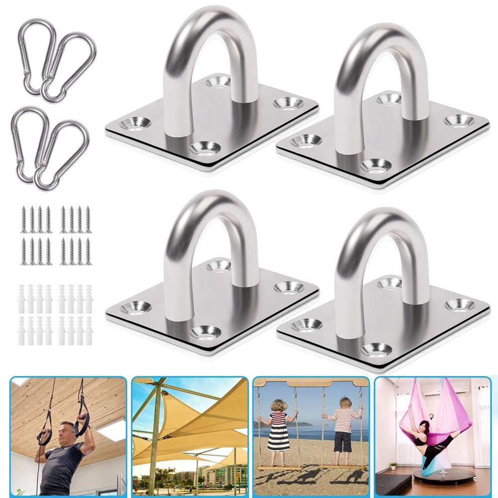 M6 HAK SUFITOWY DO DUŻYCH OBCIĄŻEŃ, 4 SZT ŚCIENNE I SUFITOWE HAKI SUFITOWY