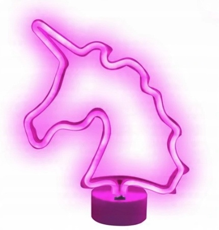 

Unicorn Lampka Led Neon-owa 3D Jednorożec Baterie
