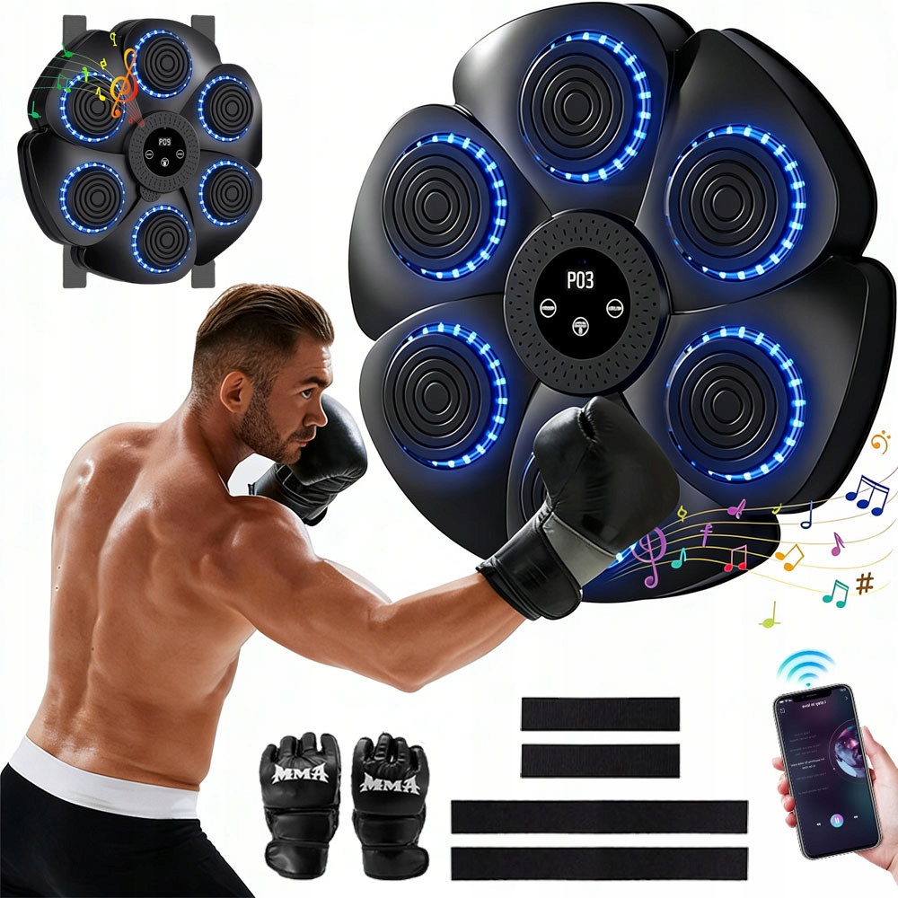 Music Boxing Machine Z Bluetooth 9 Trybów I 18 Prędkości