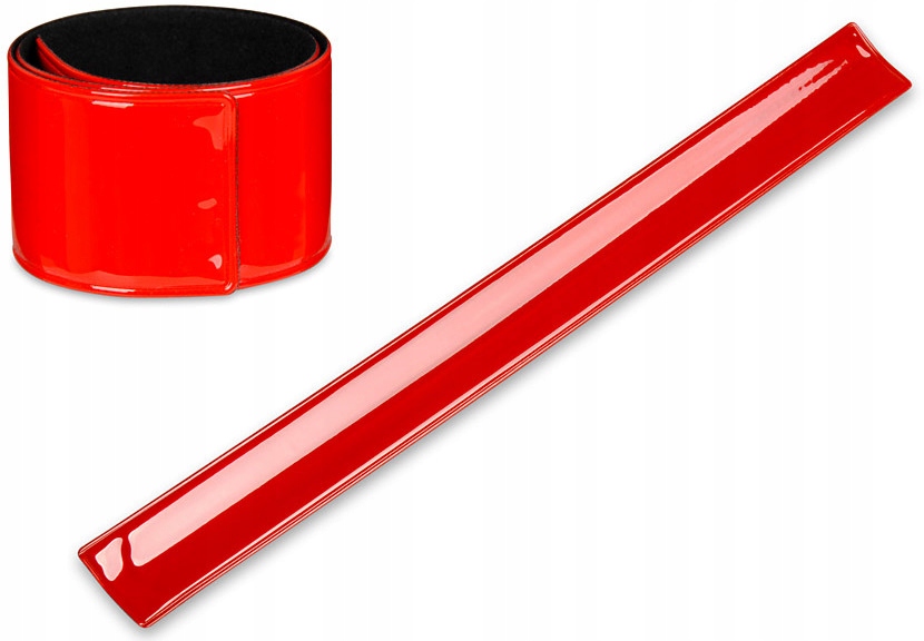 OPASKA ODBLASKOWA SAMOZACISKOWA NA RAMIĘ RĘKĘ CZERWONA FLOCK PREMIUM