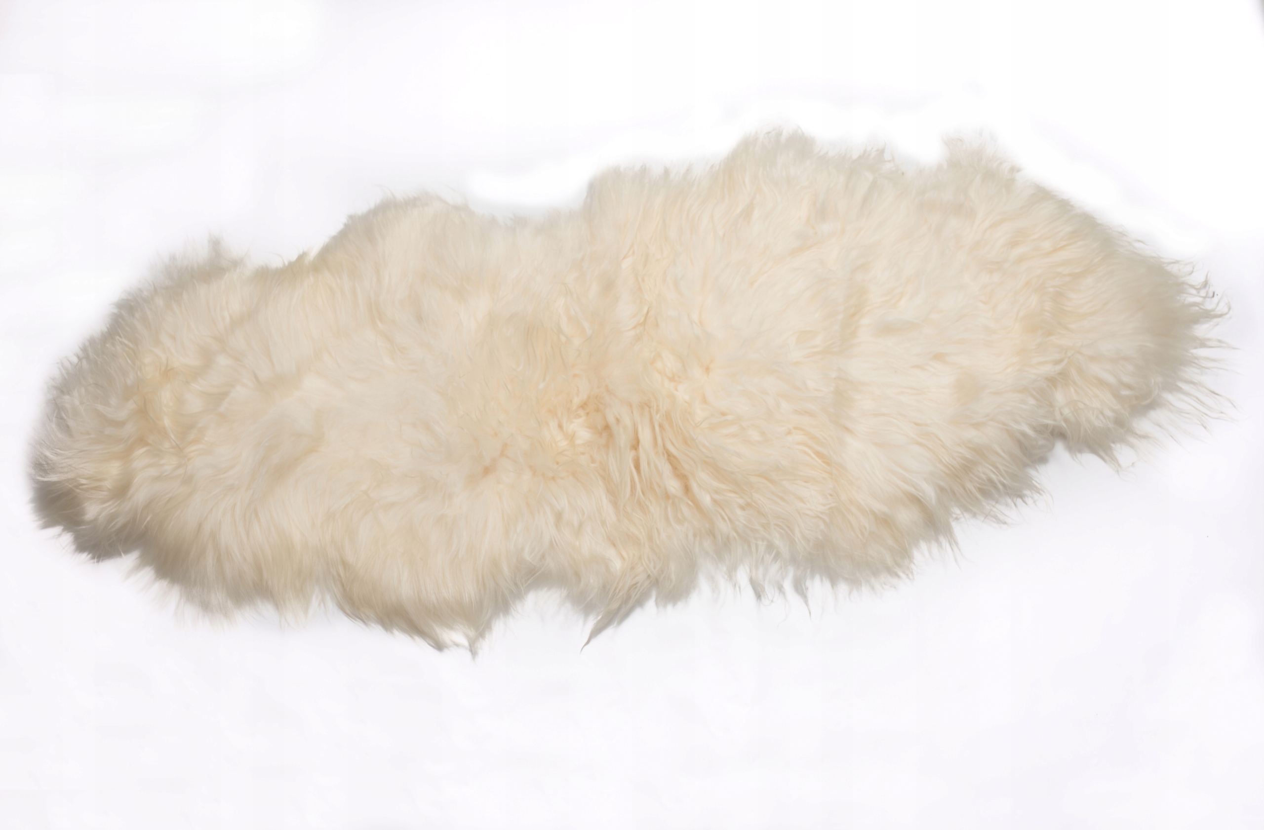 Eko Kožený koberec s dlhou ovčou vlnou, prírodný