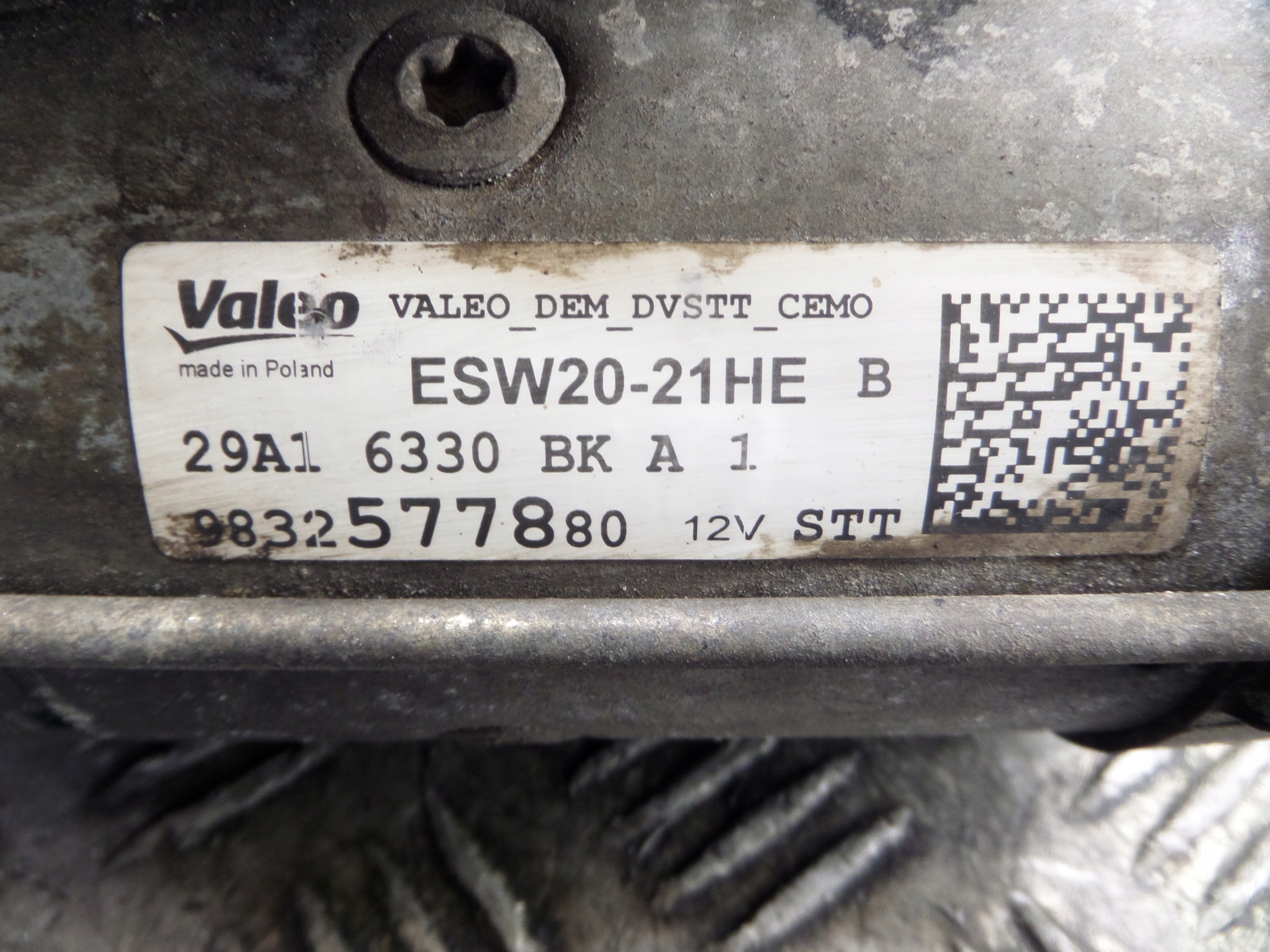starter 9832577880 OPEL VIVARO C EXPERT JUMPY III PROACE II 308 T9 1.5D