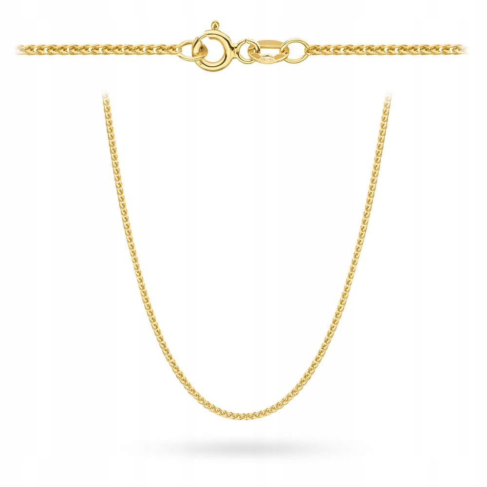 Řetízek zlatý 585 s liščím ocasem, módní vzor, ideální jako dárek r50