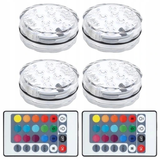4X LAMPA DO BASENU BASENOWA LED Z PILOTEM