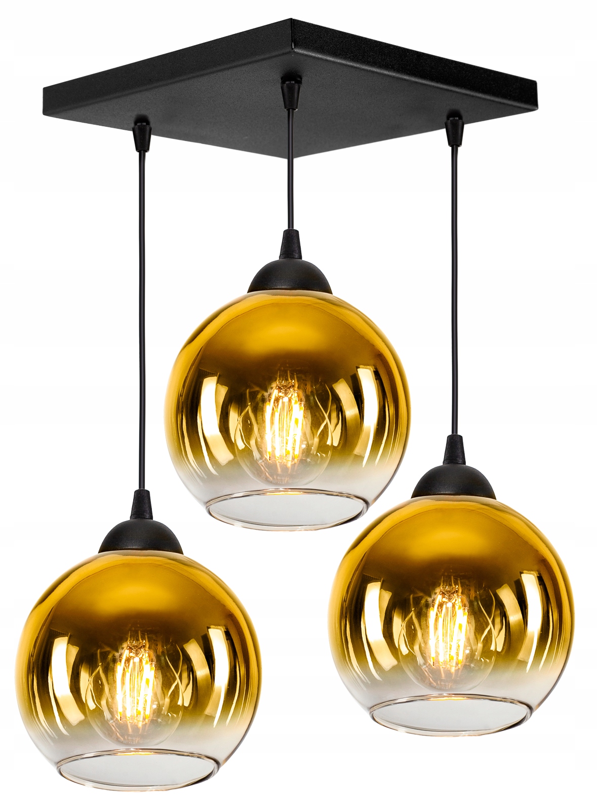 

Szklana Lampa Wisząca Sufitowa Żyrandol Kule Led