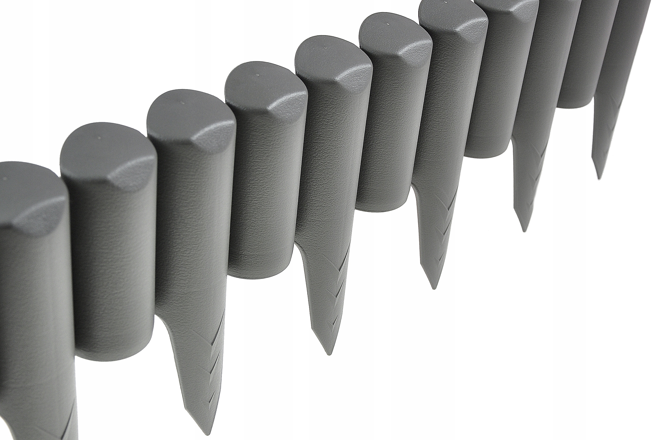 SOLIDNA POLSKA PALISADA OGRODOWA OBRZEŻE OGRODOWE - SZARE SZARY Wysokość produktu 23 cm