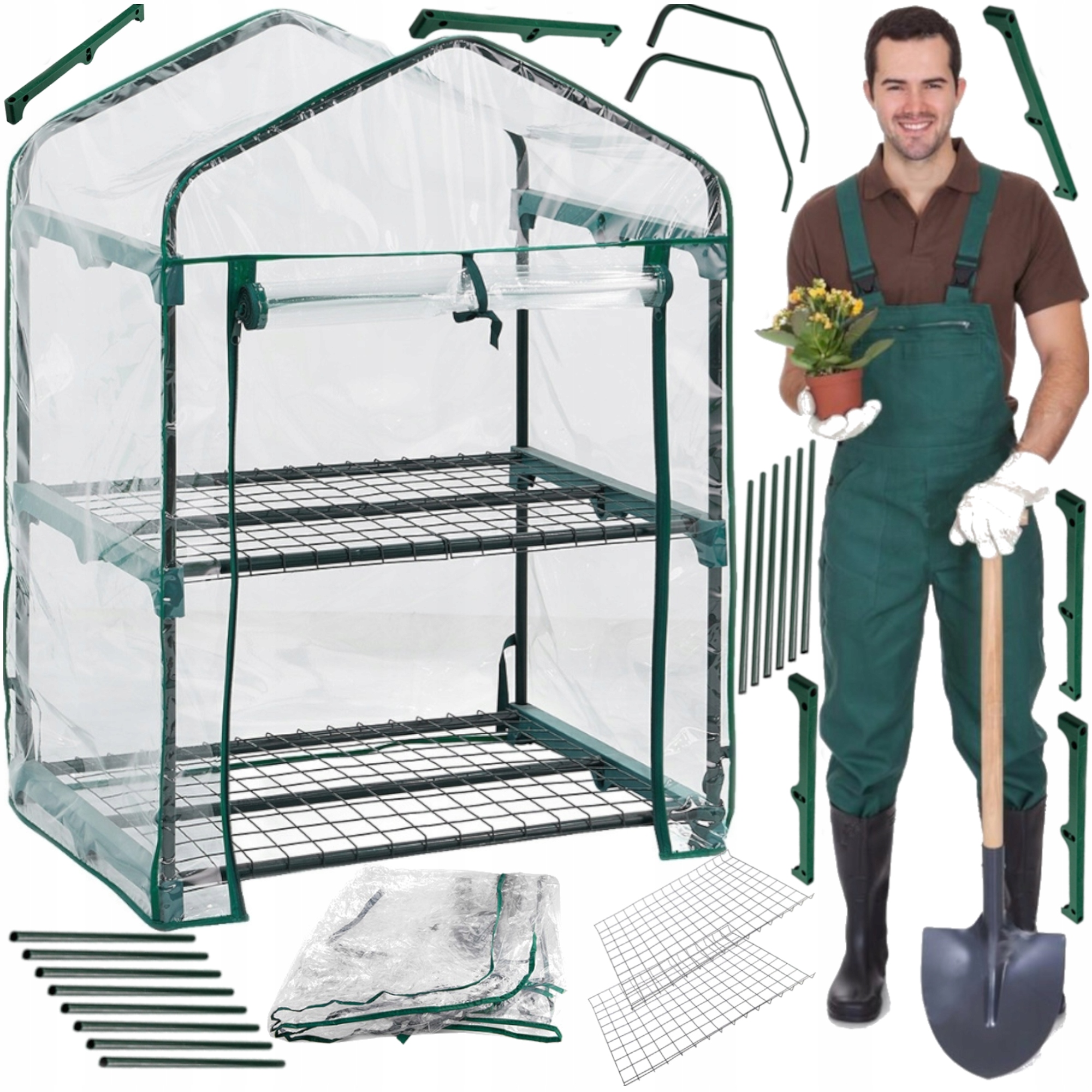 Zahradní Skleník Mini Fóliový Tunel Na Balkon Terasa Do Pokoje XL