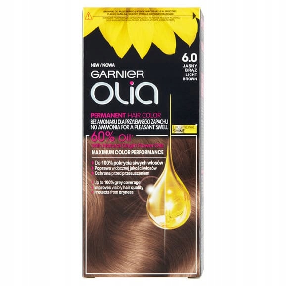 

Farba do włosów Garnier New Olia 6.0 Jasny Brąz