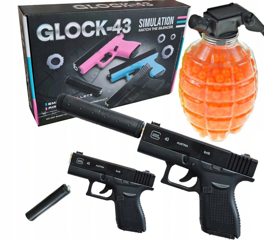 

Pistolet Metalowy Glock Replika Kulki