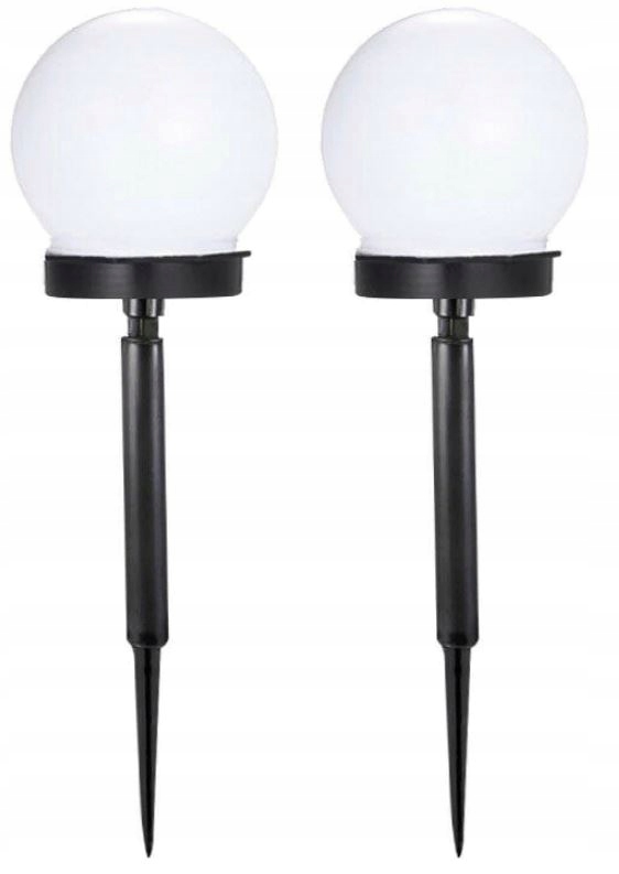 

Lampki solarne ogrodowe lampa Led 10cm kula 2 szt